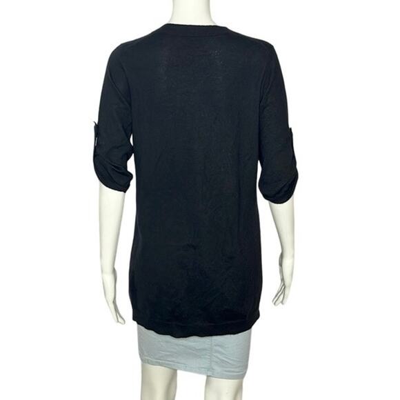 Theory Cashmere Plunge Neckline Sweater Cardigan Size Medium - Picture 3 of 8